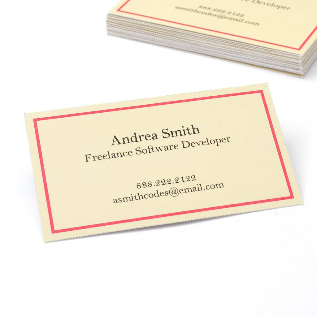 Gartner Studios® Red Border Business Cards, 22 Count Within Gartner Business Cards Template